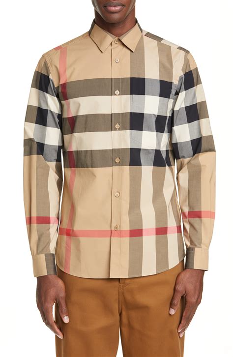 burberry collar shirts men|burberry plaid shirt men's.